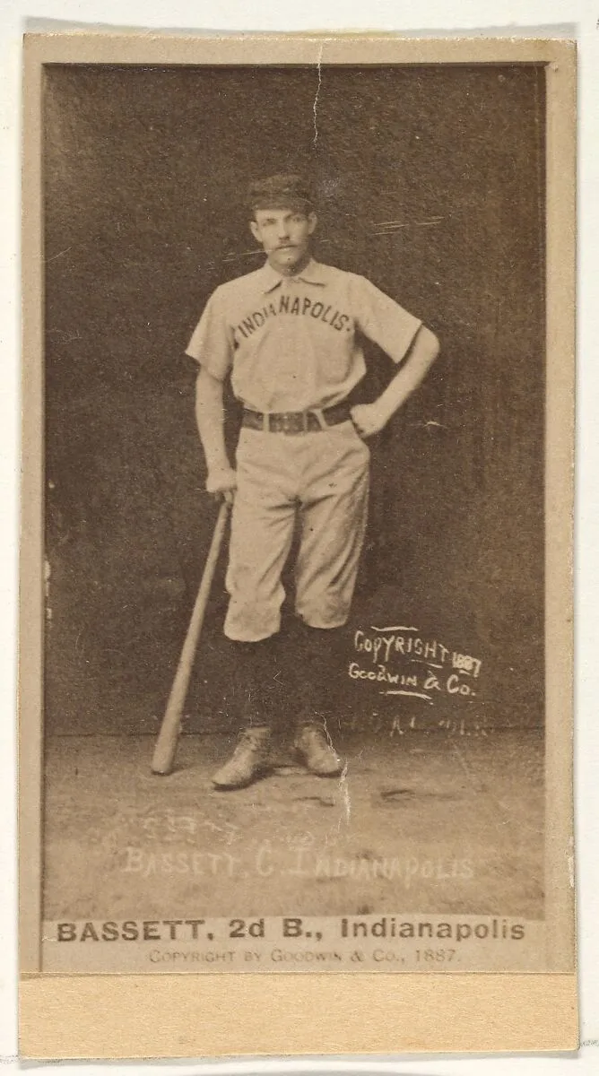 Bassett, 2nd Base, Indianapolis, from the Old Judge series (N172) for Old Judge Cigarettes — Goodwin & Company