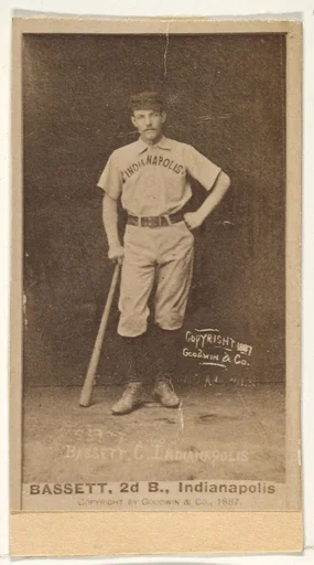 Bassett, 2nd Base, Indianapolis, from the Old Judge series (N172) for Old Judge Cigarettes