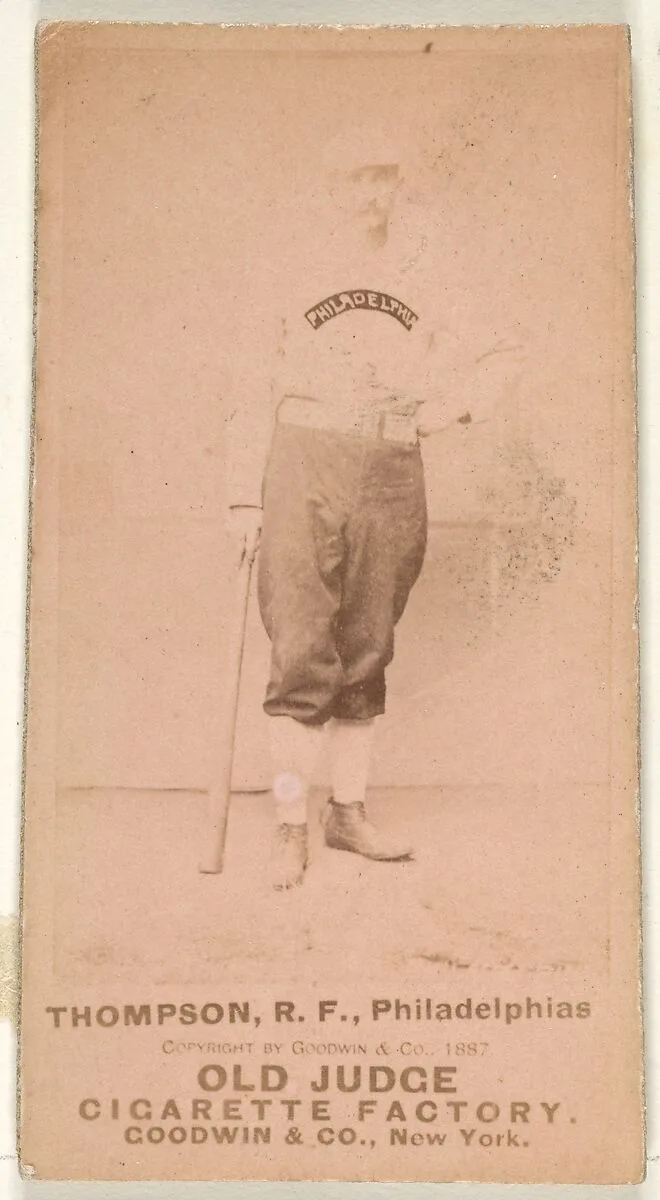 Thompson, Right Field, Philadelphia, from the Old Judge series (N172) for Old Judge Cigarettes — Goodwin & Company