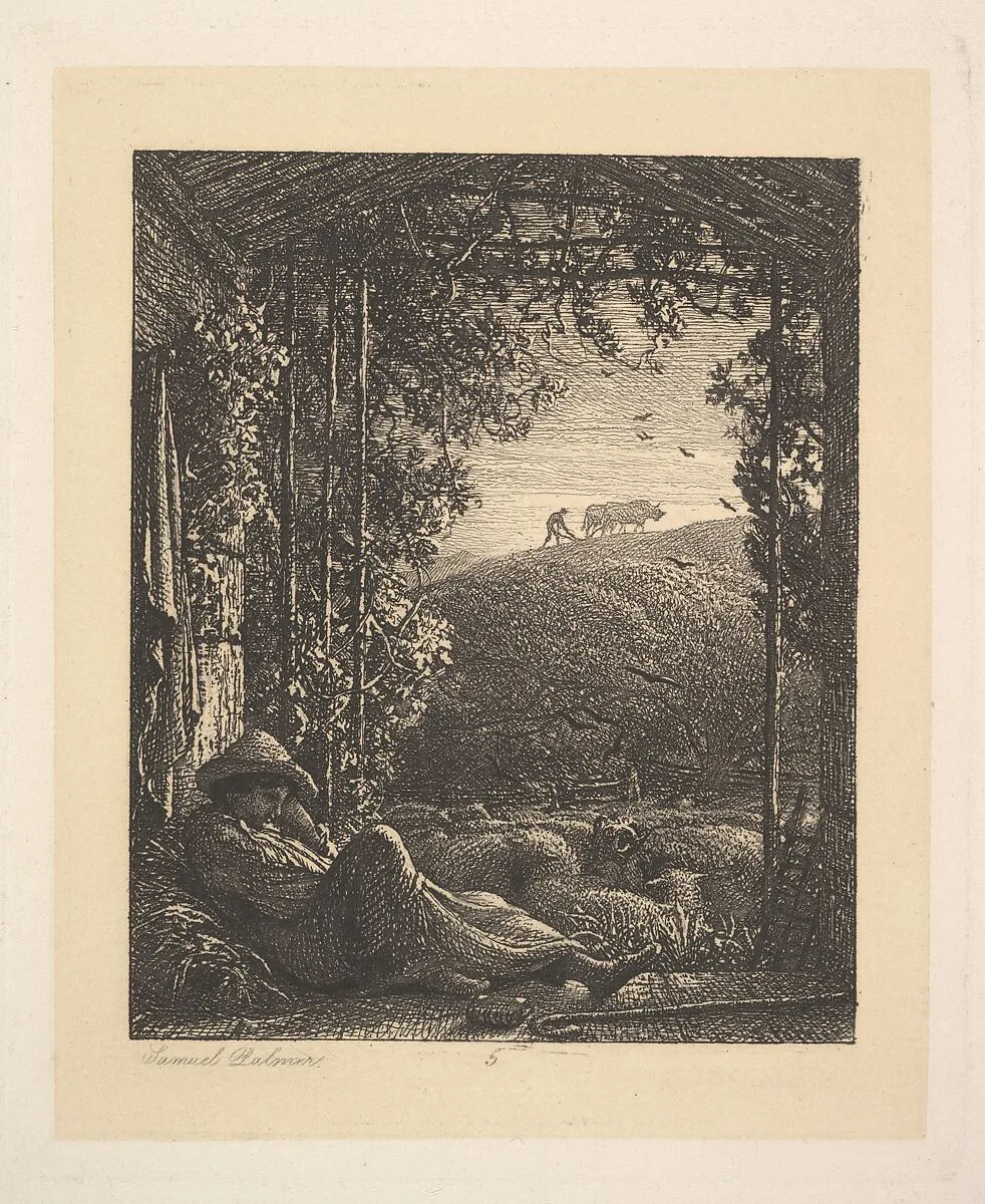 The Sleeping Shepherd, Early Morning — Samuel Palmer