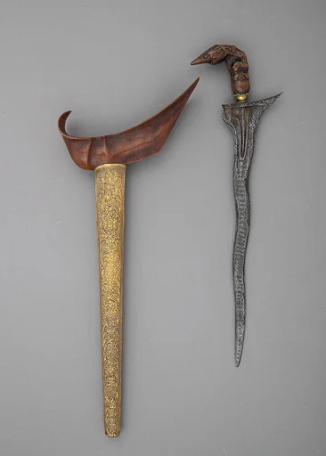 Kris with Sheath and Kingfisher Hilt