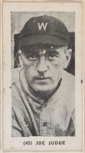 Joe Judge from the Baseball Players photo series (W502) — Unknown