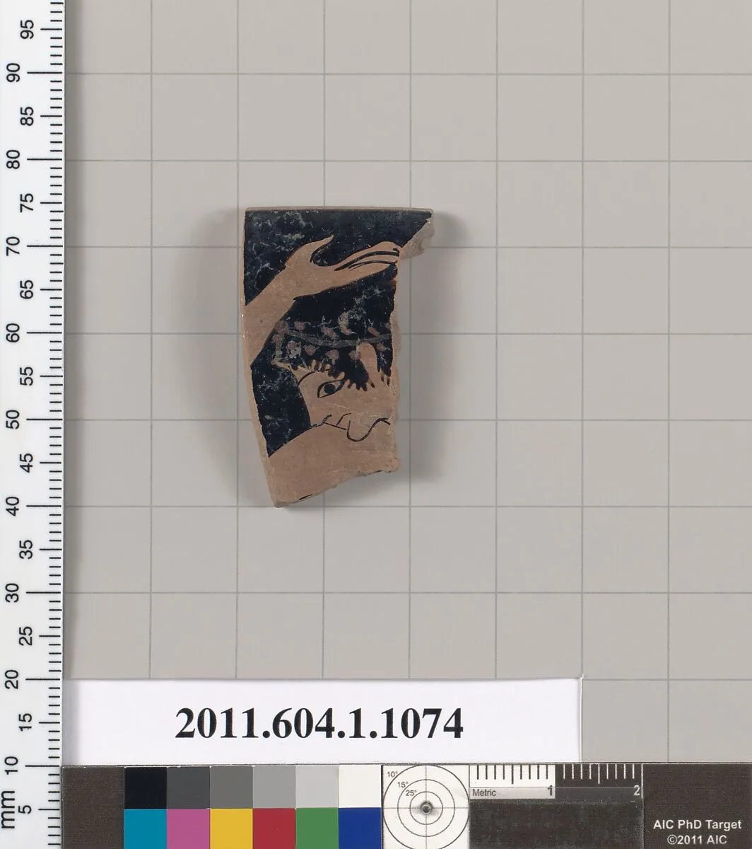 Terracotta rim fragment of a kylix (drinking cup) — Unknown