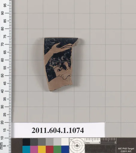 Terracotta rim fragment of a kylix (drinking cup)