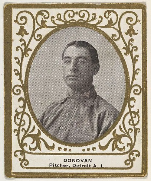 Donovan, Pitcher, Detroit, American League, from the Baseball Players (Ramlys) series (T204) issued by the Mentor Company to promote Ramly and T.T.T. Turkish Cigarettes — Mentor Company, Boston|Carl Homer Studios, Boston
