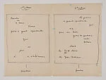Documents concerning Parade: [Notes by Cocteau]