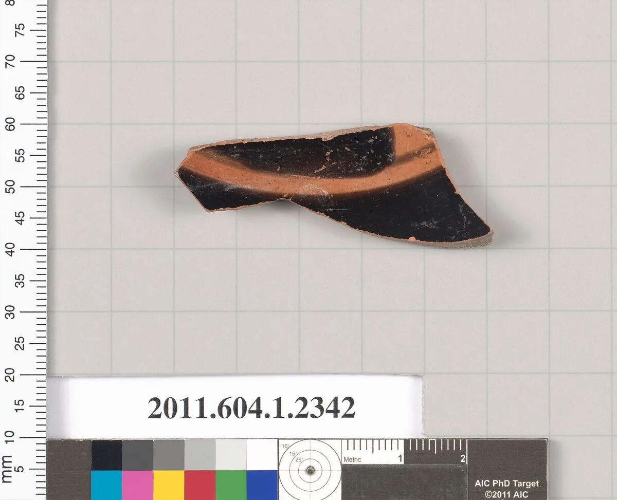 Terracotta fragment of a kylix (drinking cup) — Unknown