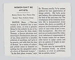 Women Can’t Be Artists (special to the NY Times, February 27, 1910) — Ruth Lingen