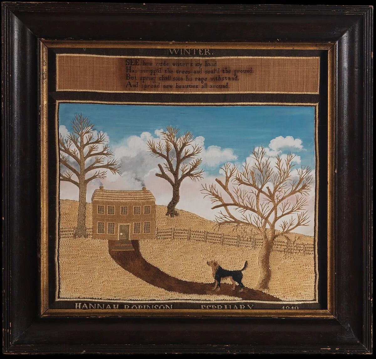 "Winter" Needlework Picture — Hannah Robinson