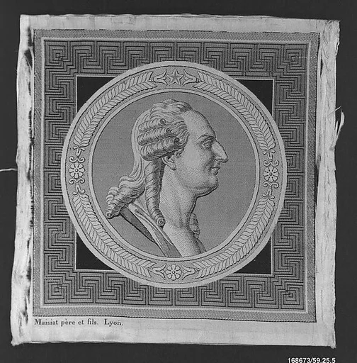 Woven silk portrait of Louis XVI