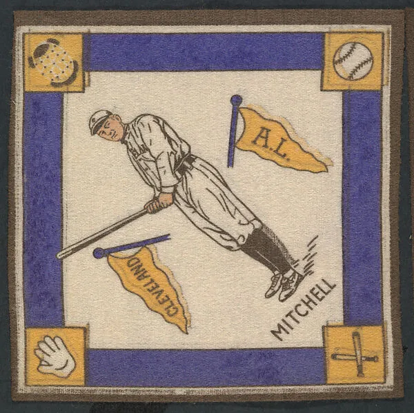 Dale Mitchell, Cleveland, American League from Baseball Players Felt Blanket series (B18) — Unknown