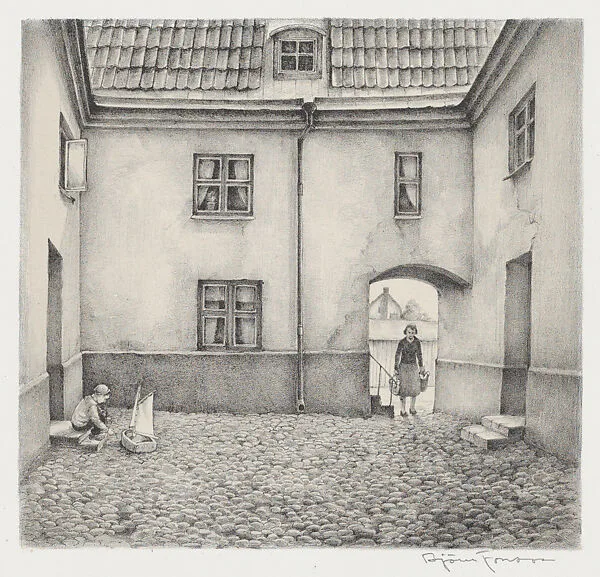 Backyard Summer (Bakgärdssommar), from the portfolio of the Swedish Fine Art Print Society (Föreningen för Grafisk Konst) — Föreningen för Grafisk Konst|Björn Jonson