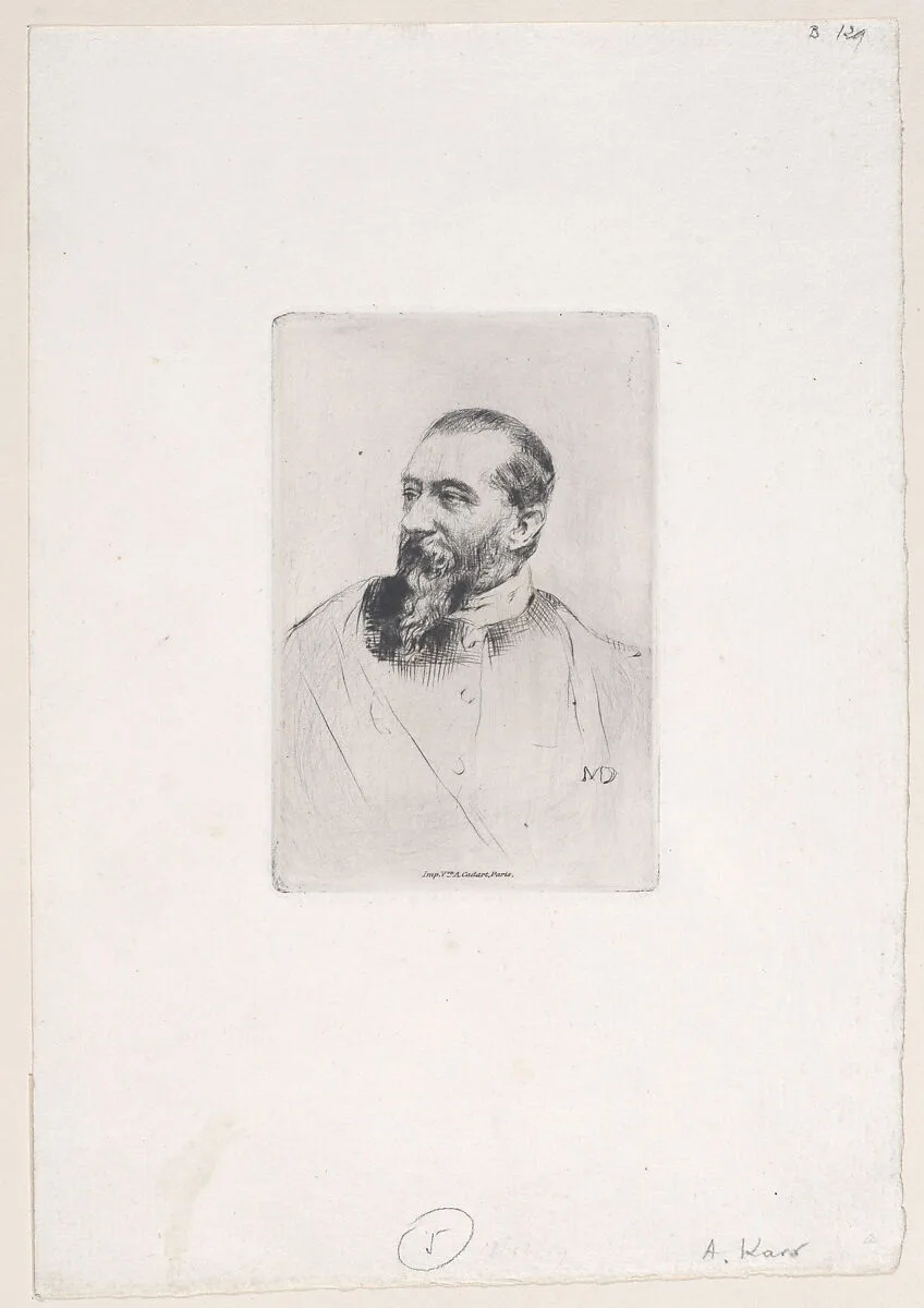Portrait of Alphonse Karr — Alfred Cadart|Marcellin Desboutin|Alphonse Karr