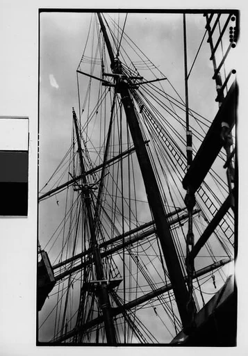 [Detail of Ship Masts and Rigging, New York City]