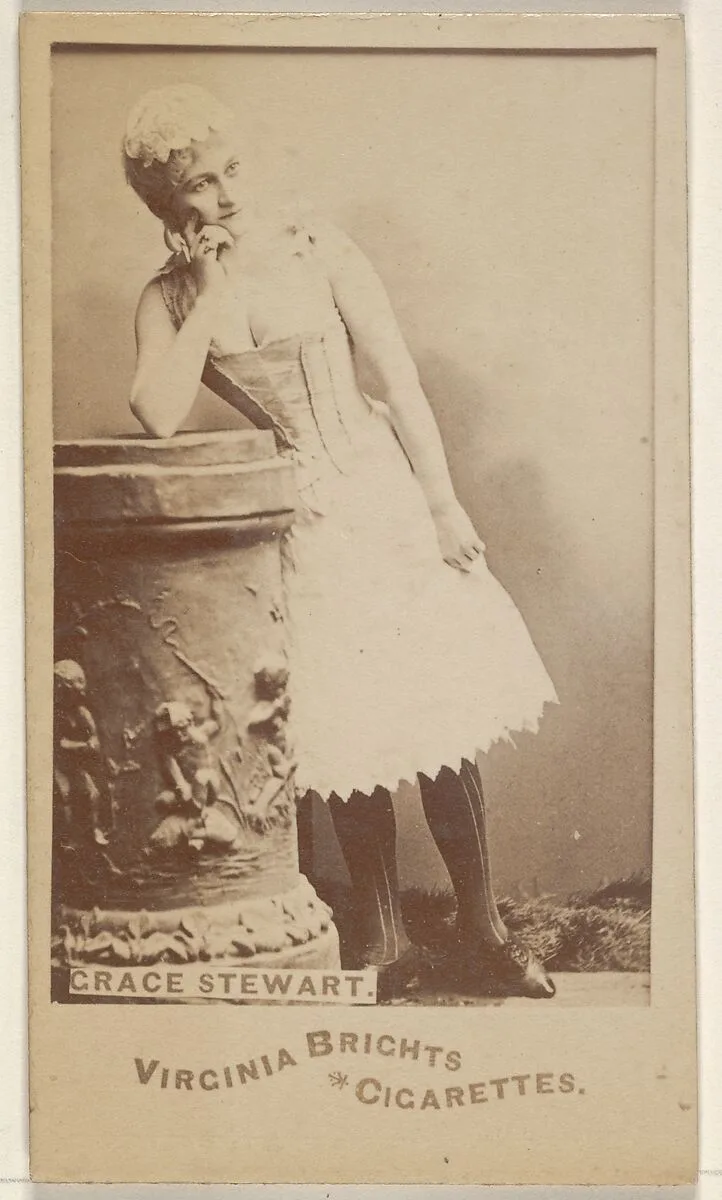 Grace Stewart, from the Actors and Actresses series (N45, Type 6) for Virginia Brights Cigarettes — Allen & Ginter