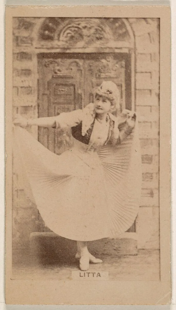 Litta, from the Actresses series (N245) issued by Kinney Brothers to promote Sweet Caporal Cigarettes — Kinney Brothers Tobacco Company