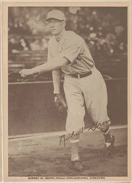 Robert M. Grove, Pitcher, Philadelphia Athletics, Baseball trade card (W554) — Unknown