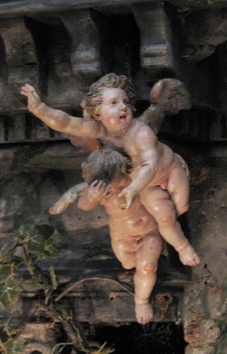 Joined pair of cherubs