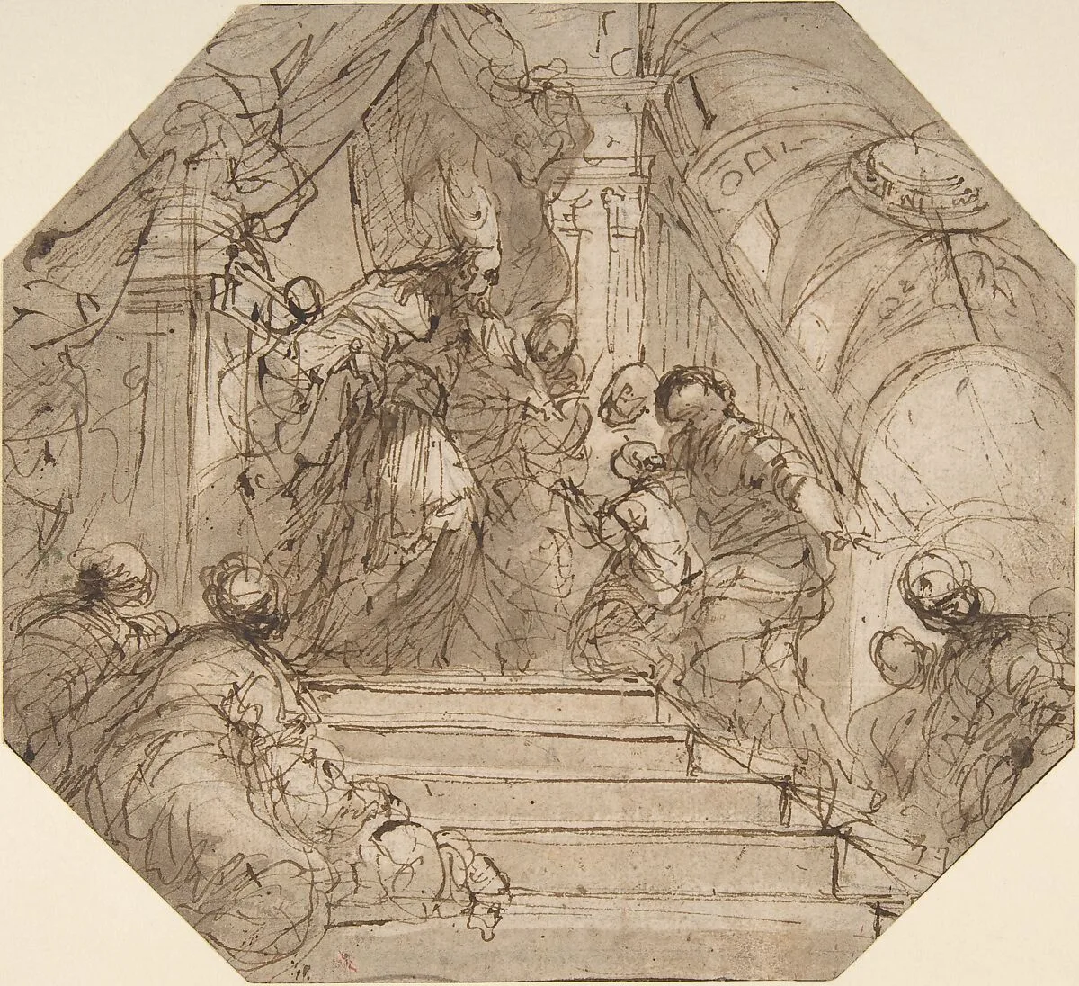 Presentation of the Virgin in the Temple — Valerio Castello