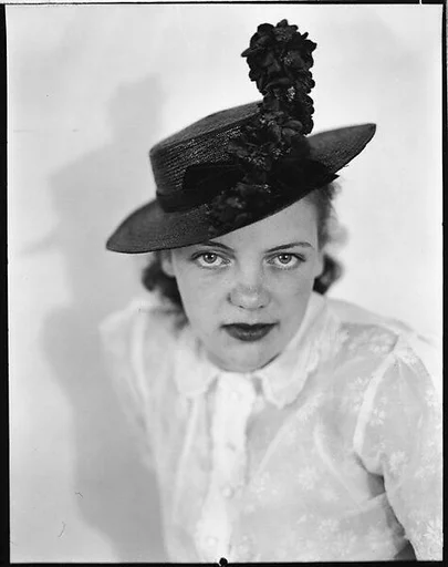 [Anne Harvey Wearing Hat]