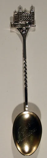 Souvenir spoon with finial in form of Tower of London