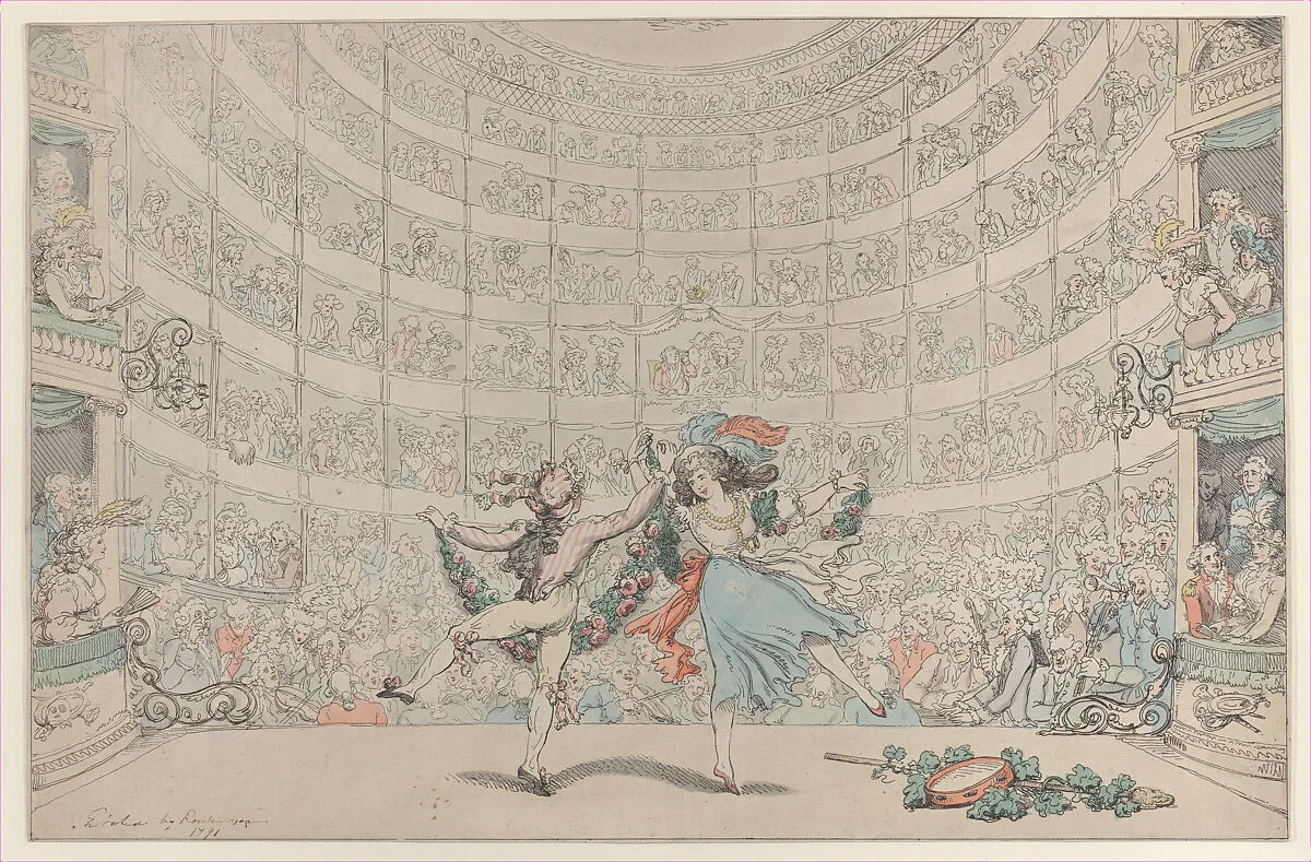 The Prospect Before Us, Respectfully dedicated to those Singers, Dancers, & Musical Professors, who are fortunately engaged with the Proprietor of the Kings Theatre, at the Pantheon — Thomas Rowlandson|S. W. Fores