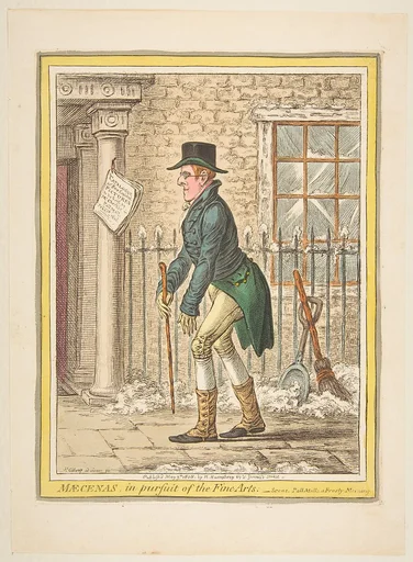 Maecenas, in pursuit of the Fine Arts.–Scene, Pall Mall; a Frosty Morning