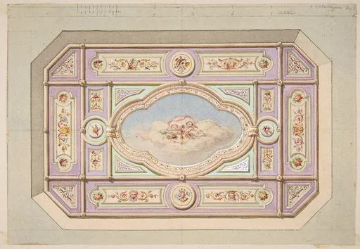 Design for a ceiling with putti