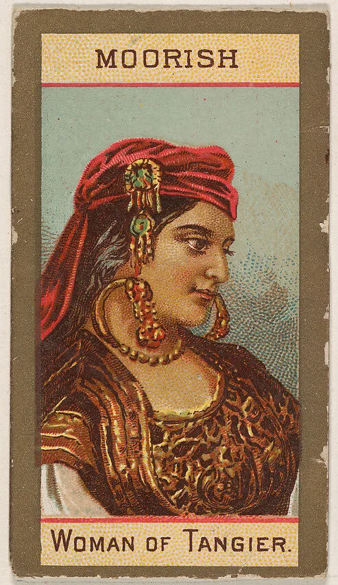 Moorish, Woman of Tangier, from Types of Nationalities (N240) issued by Kinney Bros. — Kinney Brothers Tobacco Company