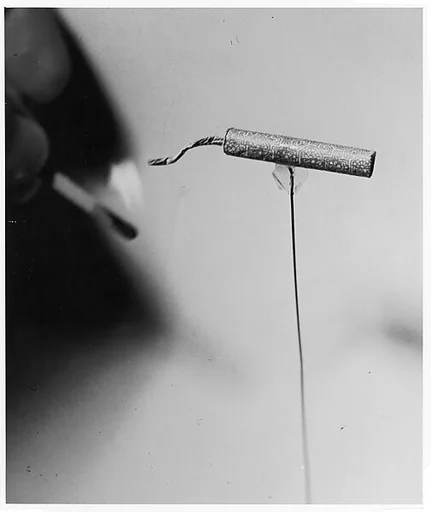 [Lit Match and Firecracker]