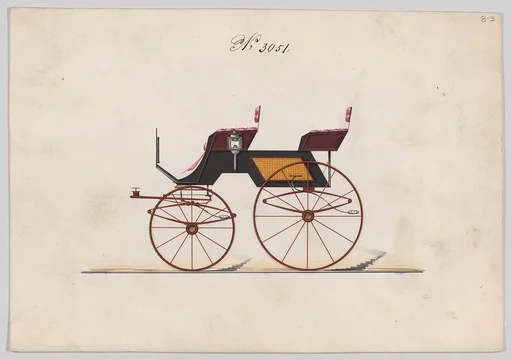 Design for 4 seat Phaeton, no top, no. 3051