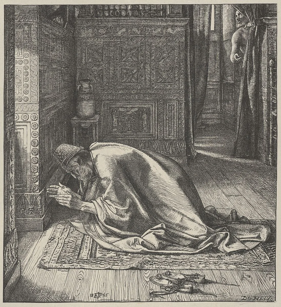 Daniel's Prayer, from "Dalziels' Bible Gallery" — Camden Press|Scribner and Welford|Dalziel Brothers|Sir Edward John Poynter
