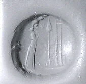 Stamp seal (conoid) with cultic scene and divine beings
