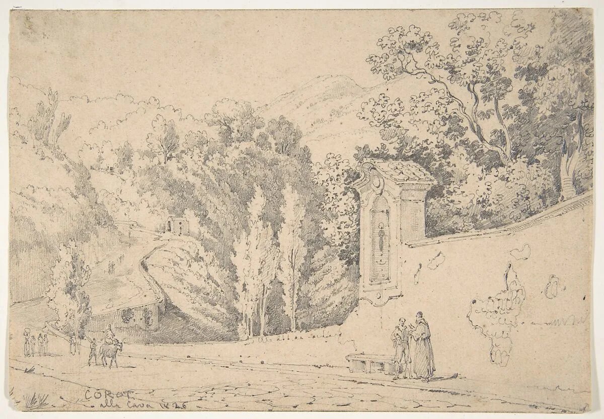 Italian Landscape — Anonymous, French, 19th century