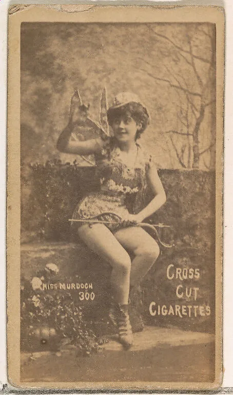 Card Number 300, Miss Murdoch, from the Actors and Actresses series (N145-1) issued by Duke Sons & Co. to promote Cross Cut Cigarettes — W. Duke, Sons & Co.