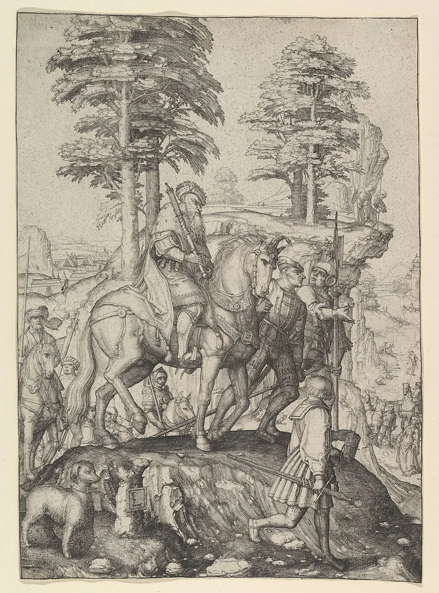 Abigail Before David — Lucas van Leyden