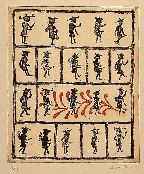 Twenty Men — Stephen Chambers|Sarah James Printmaking, Winchester