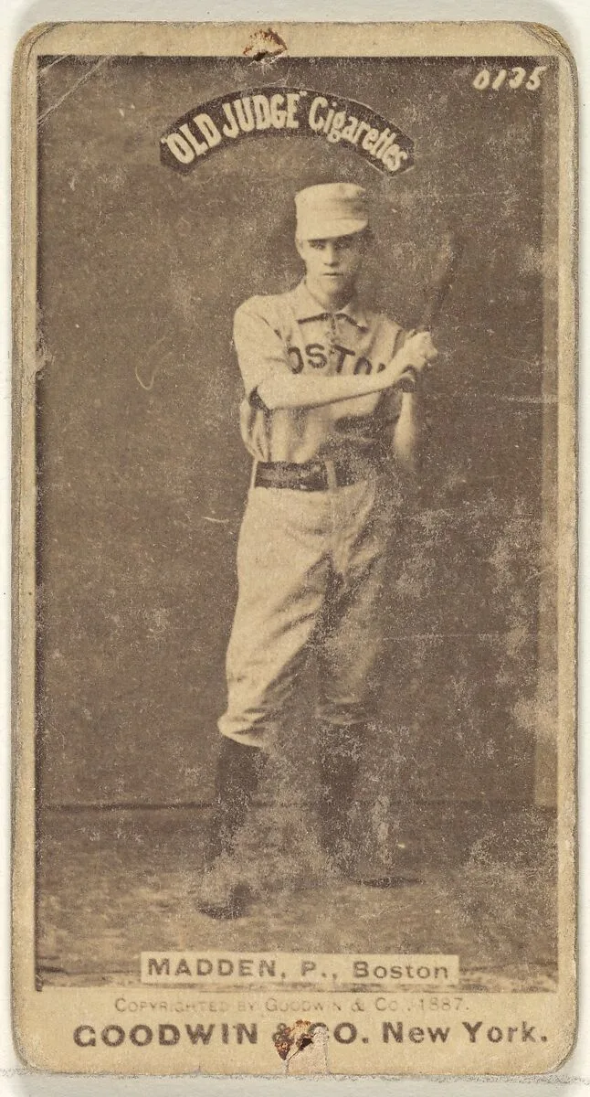 Madden, Pitcher, Boston, from the Old Judge series (N172) for Old Judge Cigarettes — Goodwin & Company