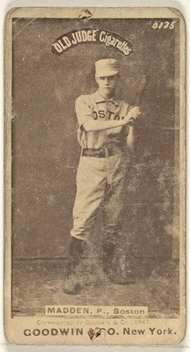 Madden, Pitcher, Boston, from the Old Judge series (N172) for Old Judge Cigarettes