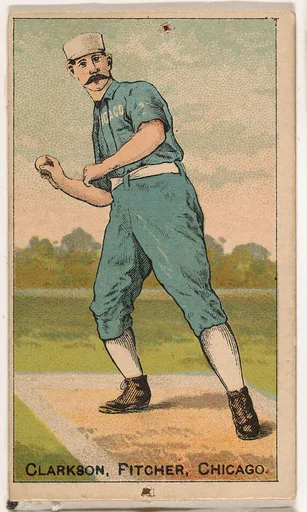 Clarkson (Ball At Chest), Pitcher, Chicago, from the Gold Coin series (N284) for Gold Coin Chewing Tobacco