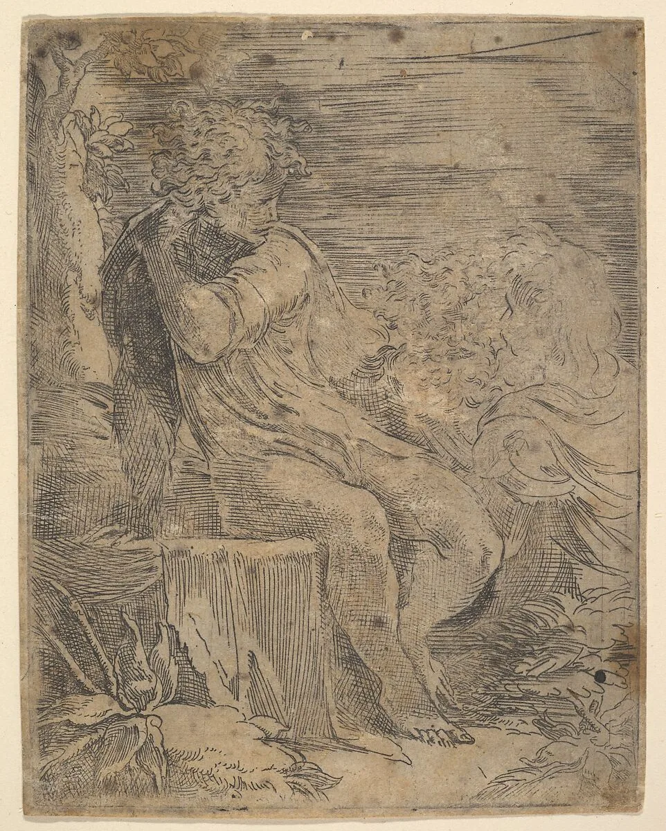 Youth with two old Men — Anonymous, Italian, 16th century|Parmigianino (Girolamo Francesco Maria Mazzola)