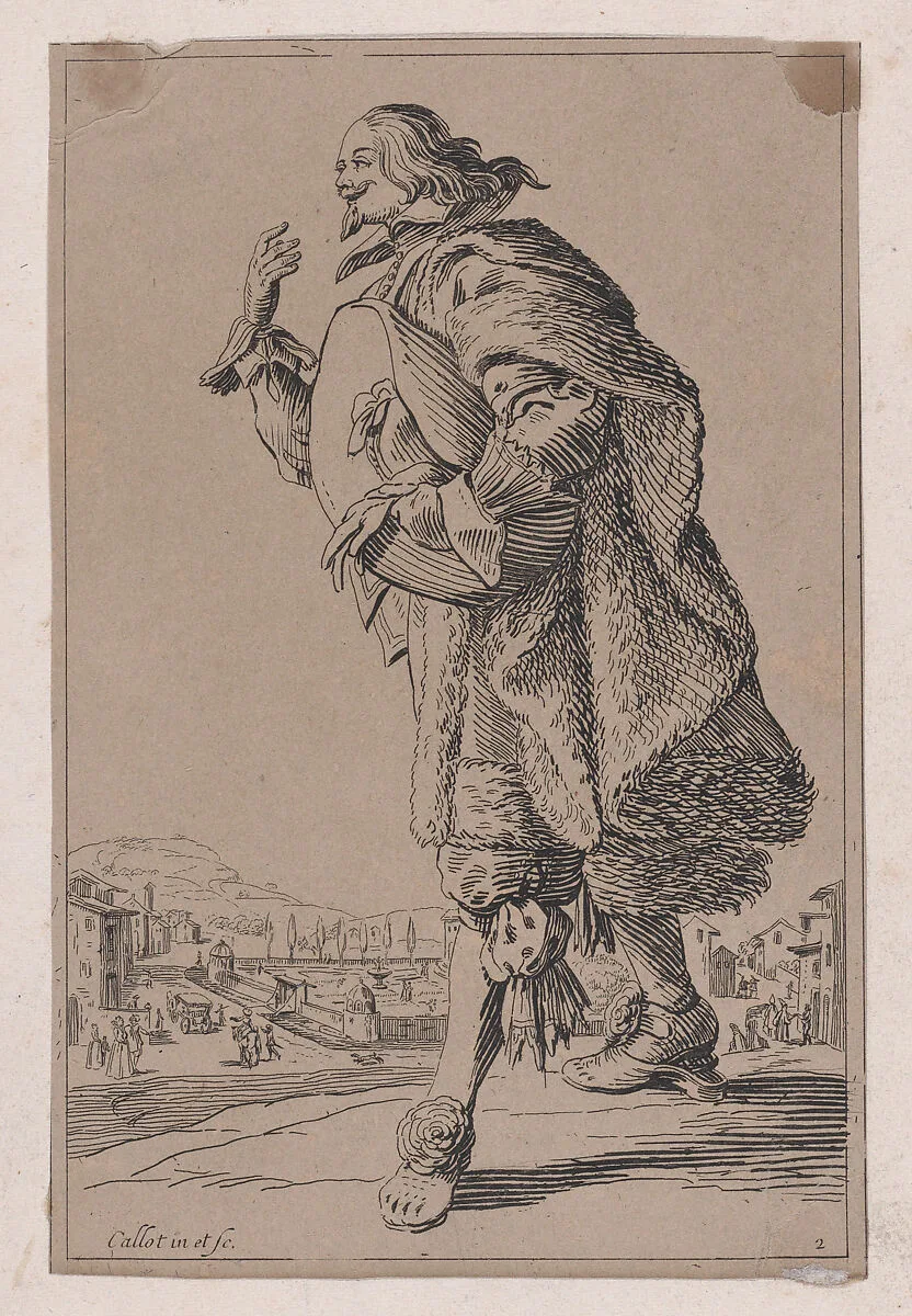 Copy of Le Gentilhomme qui Salue Tenant son Feutre sous le Bras (The Gentleman who Bows Holding his Felt Hat Under his Arm), from La Noblesse (The Nobility) — Jacques Callot|Anonymous