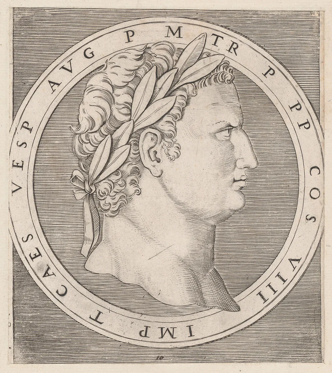 Speculum Romanae Magnificentiae: Titus, from The Twelve Caesars — Marcantonio Raimondi