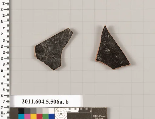 Terracotta fragments of kylikes (drinking cups)