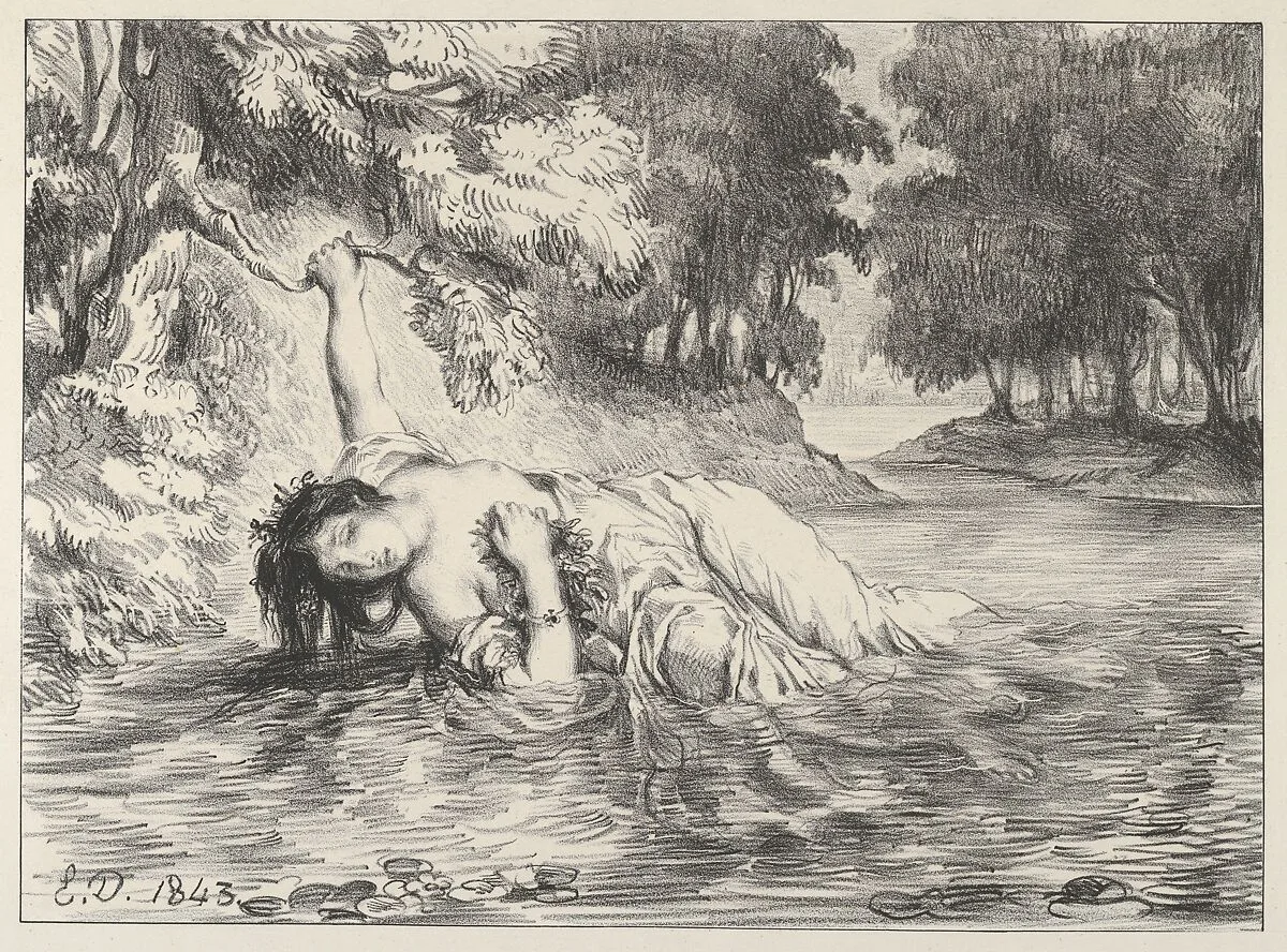 Death of Ophelia — Eugène Delacroix|William Shakespeare