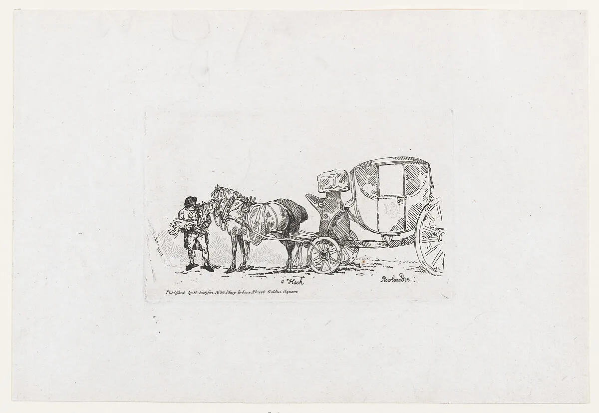 A Hack, from A New Book of Horses and Carriages — Elizabeth Jackson|Thomas Rowlandson