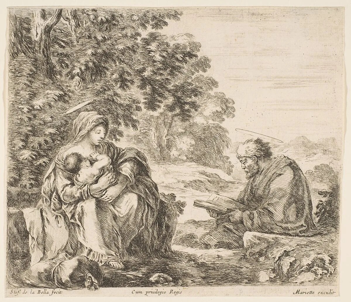 Rest on the Flight into Egypt — Stefano della Bella|Pierre Mariette