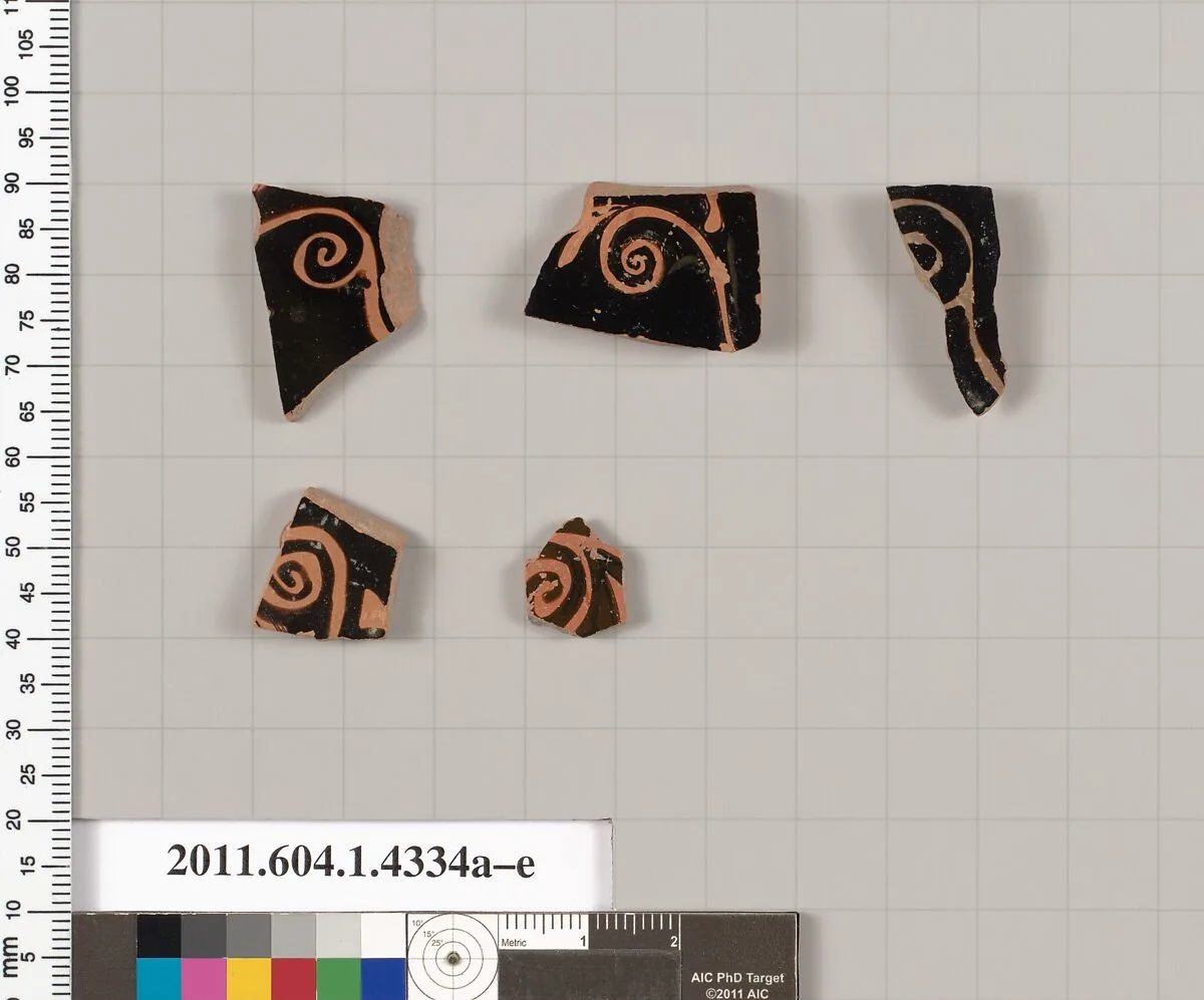 Terracotta fragments of kylikes (drinking cups) — Unknown