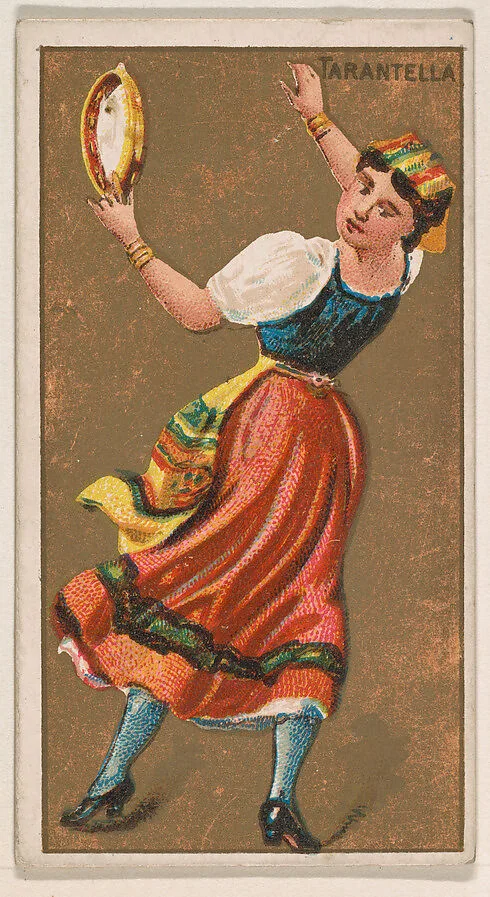 Tarantella, from National Dances (N225, Type 1) issued by Kinney Bros. — Kinney Brothers Tobacco Company