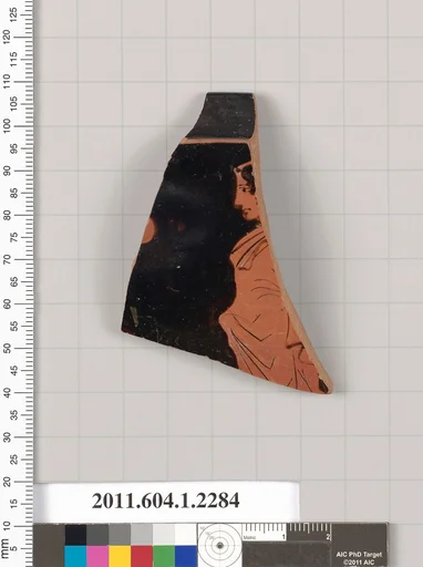 Terracotta rim fragment of a kylix (drinking cup)